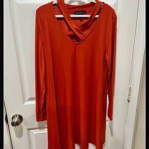 Burnt Orange Cut Out Dress